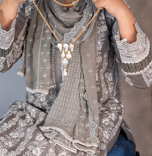 Baroque Pearl Chain Necklace