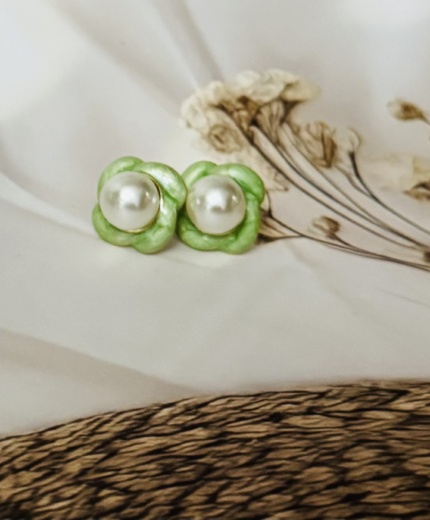Pearl Petal Bloom Studs