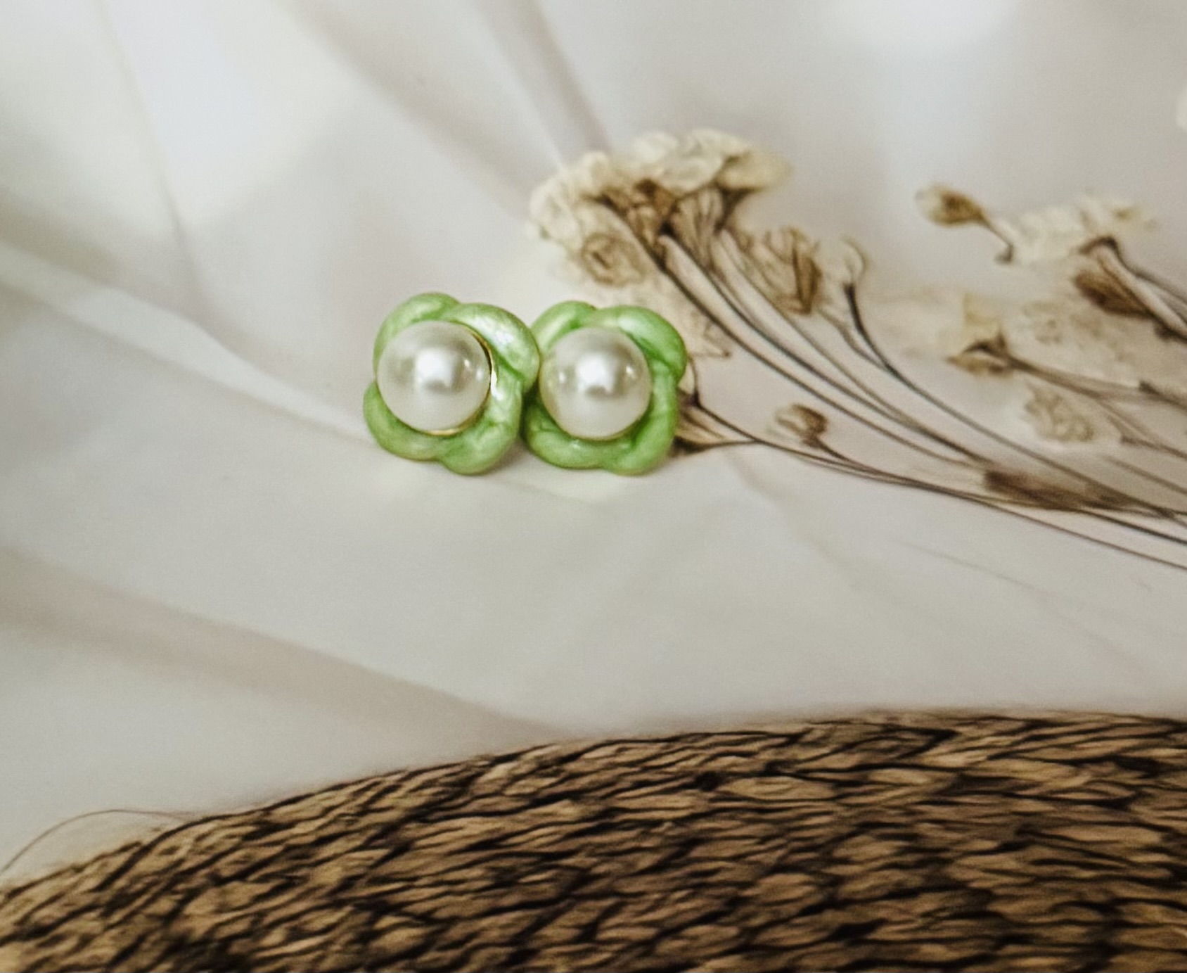 Pearl Petal Bloom Studs