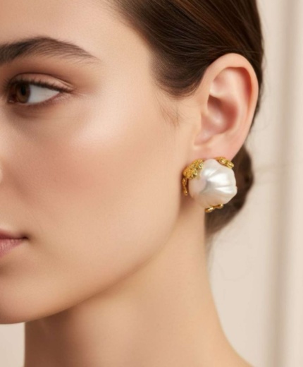Pearl Bloom Statement Studs