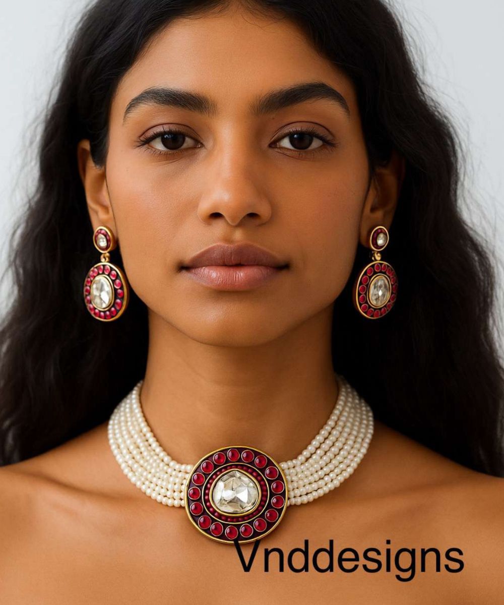 Ruby Pearl Choker Set - Image 2
