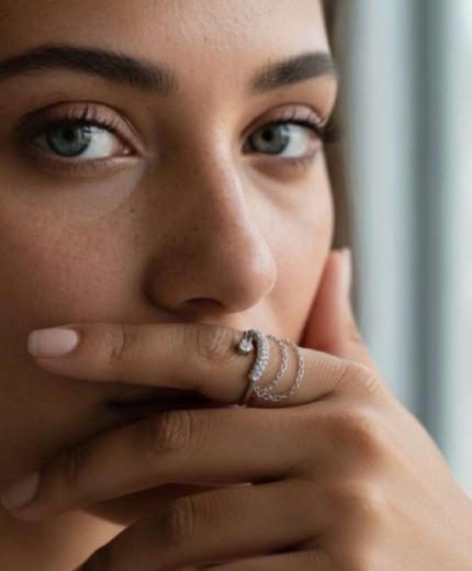 Celeste Layered Crystal Ring