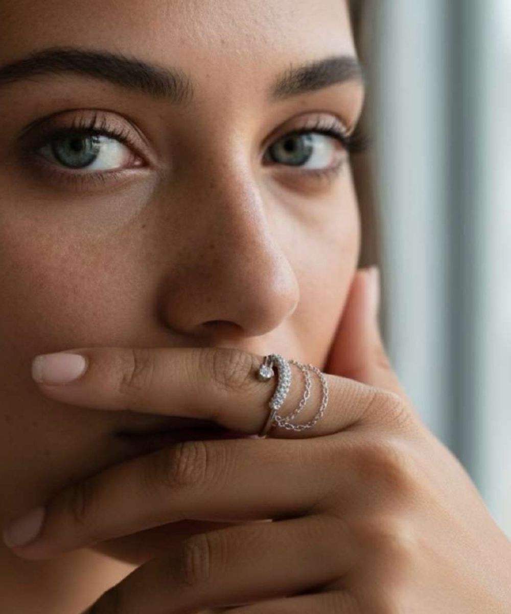 Celeste Layered Crystal Ring