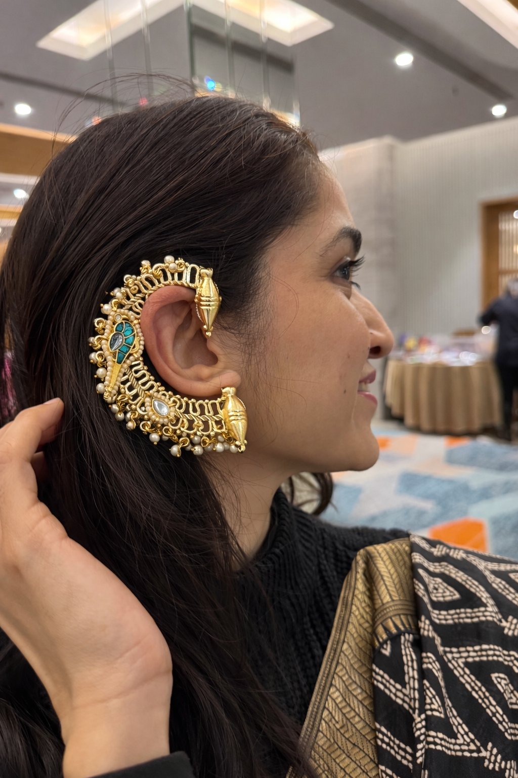 Royal Peacock Ear Cuff ✨🦚Turquoise - Image 3