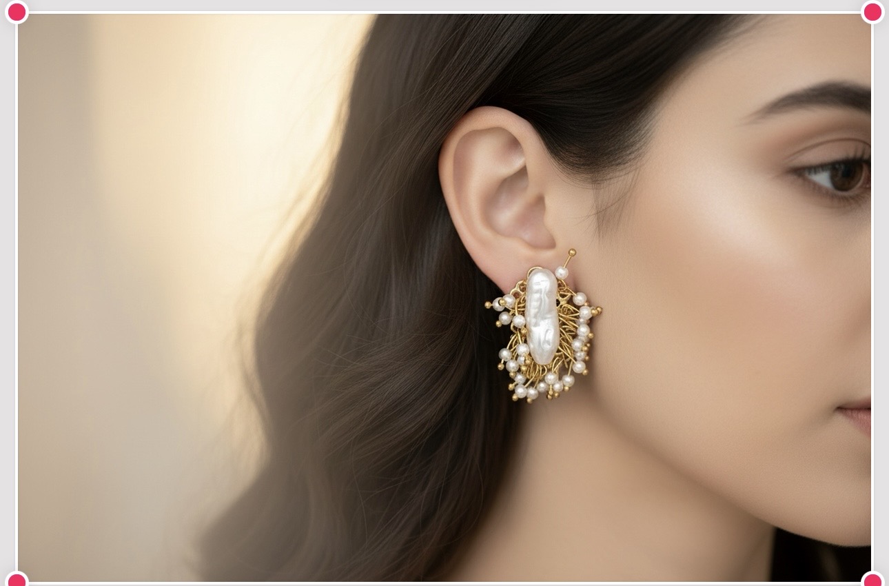 Pearl Bloom Statement Studs