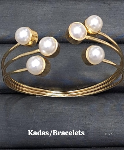 Pearl Harmony Open Cuff Bracelet