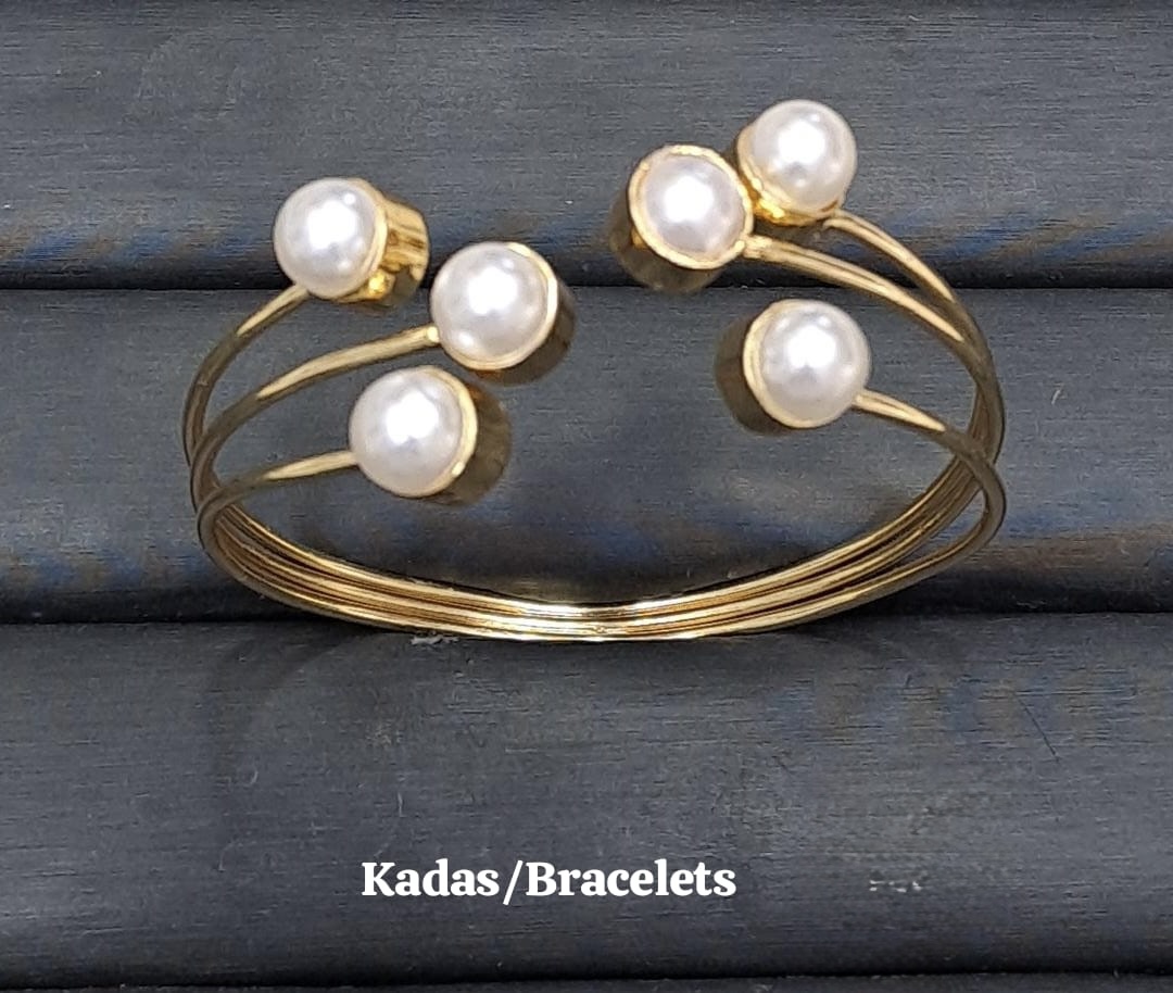Pearl Harmony Open Cuff Bracelet