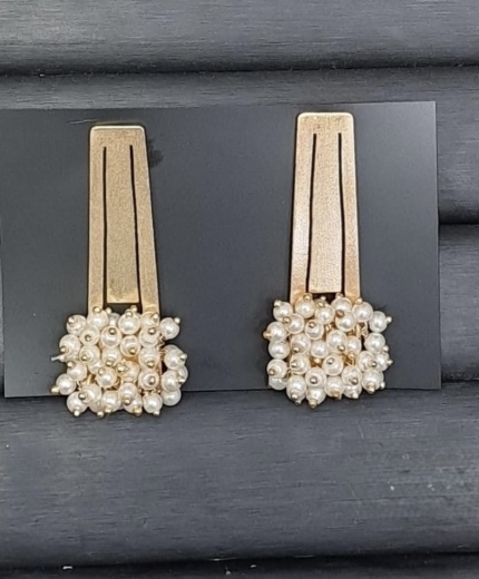 Pearl Muse Geometric Earrings