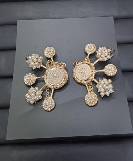 Celestial Pearl Art Earrings