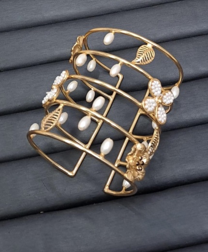 Enchanted Pearl Garden Cuff Bracelet