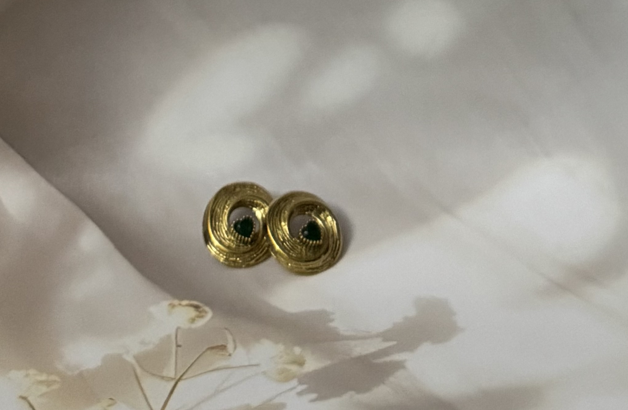 Emerald Orbit Studs